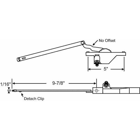 Strybuc Dyad Casement Operator Bronze 36-248-1